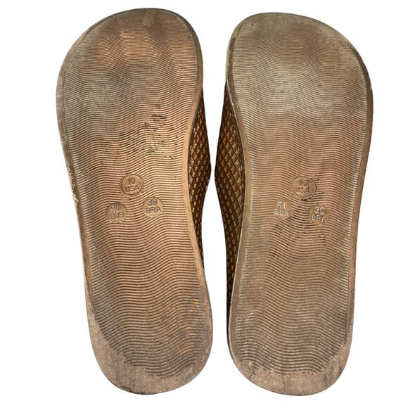 Jeffrey Campbell Gold Bronze Havana Last Fling Jelly Sandals 10 - Picture 8 of 10